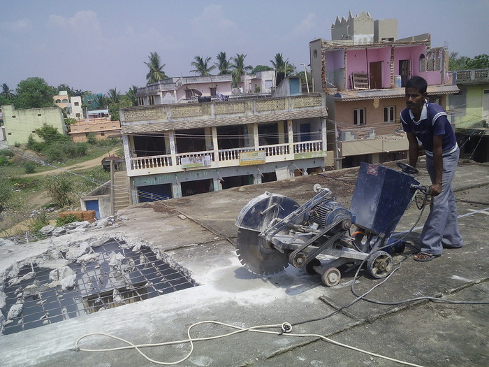 Concrete roof slab or ceiling/Floor diamond saw cutting work-using Three phase 1 meter dia circular blade saw cutting machine & without breaker & vibration. Profile Photos of TRITHERM Rcc Concrete Cutting Contractors agencies in Chennai india 13,Anjaneyar koil street,West saidapet,chennai - Photo 64 of 69 Concrete roof slab or ceiling/Floor diamond saw cutting work-using Three phase 1 meter dia circular blade saw cutting machine & without breaker & vibration. Profile Photos of TRITHERM Rcc Concrete Cutting Contractors agencies in Chennai india 13,Anjaneyar koil street,West saidapet,chennai - Photo 64 of 69