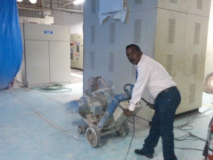 Concrete roof slab or ceiling/Floor diamond saw cutting work-using Three phase 1 meter dia circular blade saw cutting machine & without breaker & vibration. Profile Photos of TRITHERM Rcc Concrete Cutting Contractors agencies in Chennai india 13,Anjaneyar koil street,West  saidapet,chennai - Photo 6 of 69