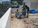 Concrete roof slab or ceiling/Floor diamond saw cutting work-using Three phase 1 meter dia circular blade saw cutting machine & without breaker & vibration. TRITHERM Rcc Concrete Cutting Contractors agencies in Chennai india 13,Anjaneyar koil street,West  saidapet,chennai 