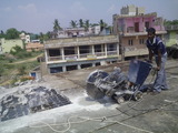 Concrete roof slab or ceiling/Floor diamond saw cutting work-using Three phase 1 meter dia circular blade saw cutting machine & without breaker & vibration.                                TRITHERM Rcc Concrete Cutting Contractors agencies in Chennai india 13,Anjaneyar koil street,West  saidapet,chennai 
