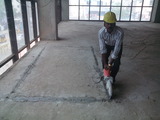 Rcc Concrete roof slab/ceiling cutting work using single phase hitachi make CM12Y diamond circular blade saw cutting machine                                   TRITHERM Rcc Concrete Cutting Contractors agencies in Chennai india 13,Anjaneyar koil street,West  saidapet,chennai 