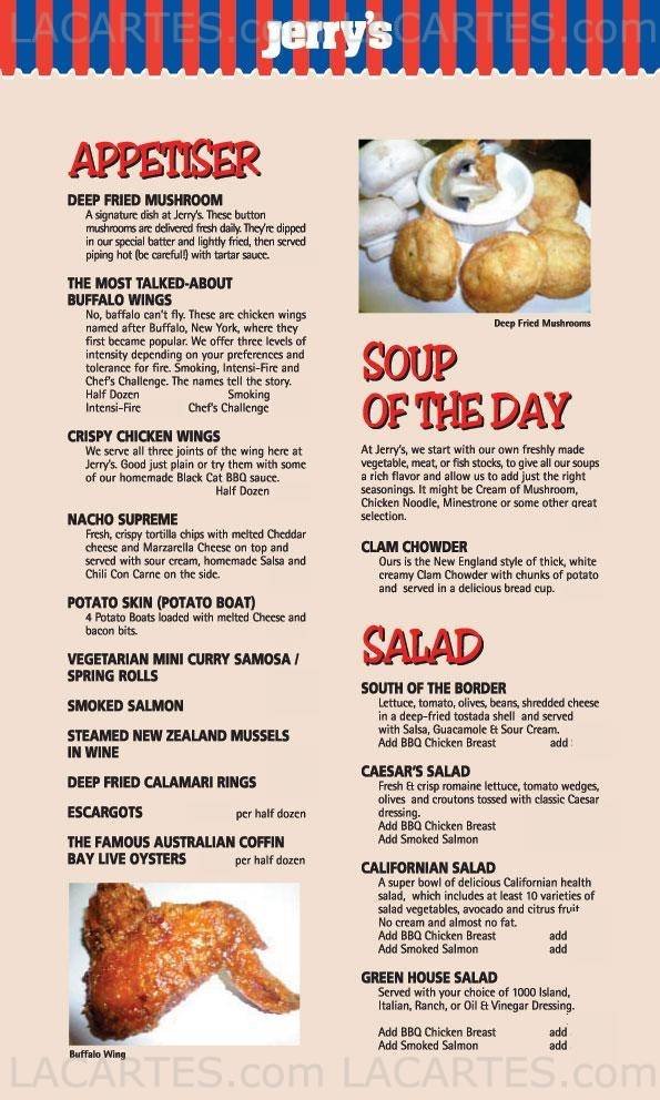  Pricelists of Jerry's BBQ and Grill @ Club Street 92 Club Street - Photo 2 of 6