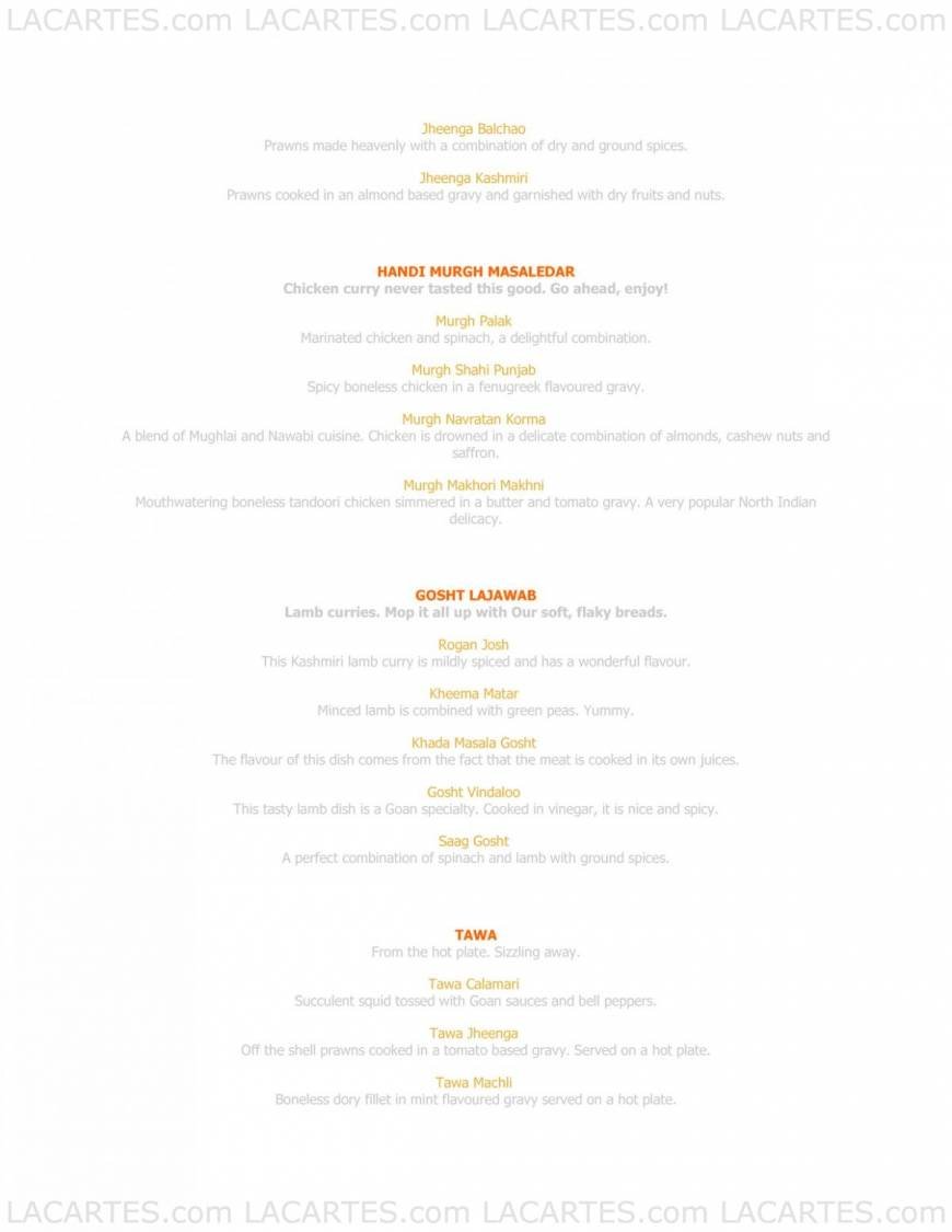  Pricelists of Kinara Contemporary Indian Cuisine @ The East 164 Upper East Coast Road - Photo 3 of 6