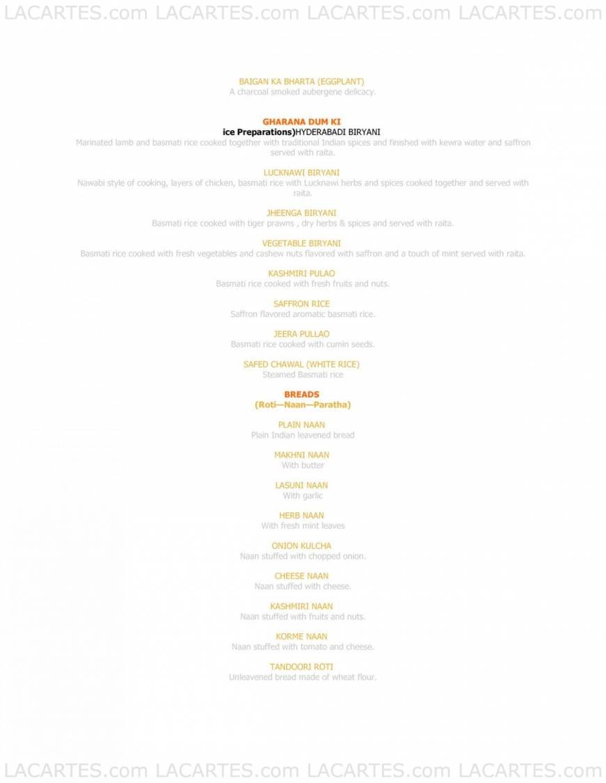  Pricelists of Kinara Contemporary Indian Cuisine @ Boat Quay 57 Boat Quay  - Photo 4 of 6