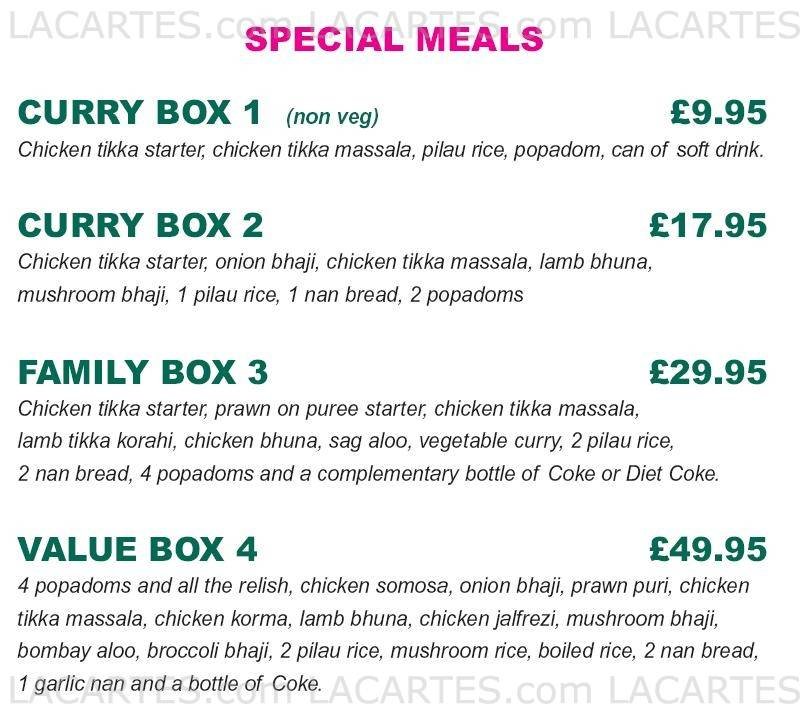  Pricelists of Bombay 2 Bromley Indian Restaurant 78 College Road - Photo 1 of 8