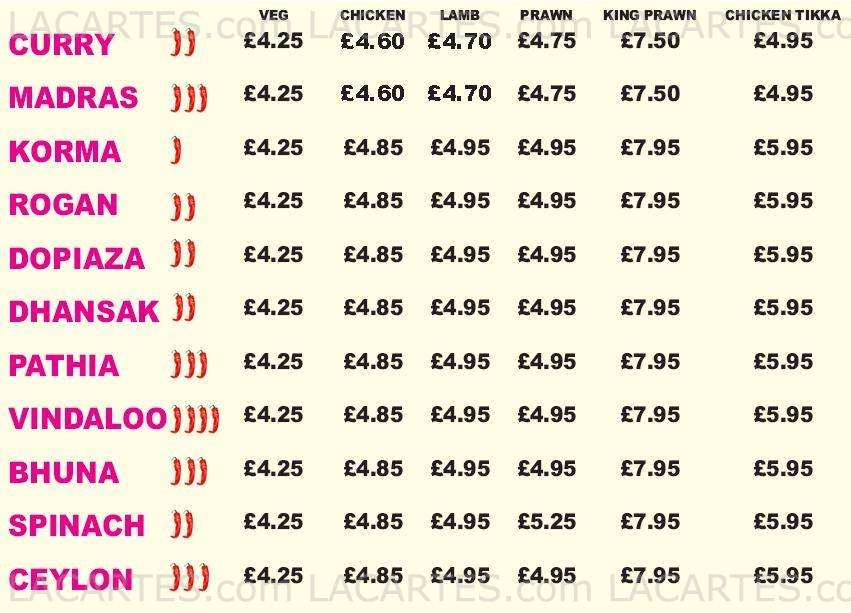  Pricelists of Bombay 2 Bromley Indian Restaurant 78 College Road - Photo 2 of 8