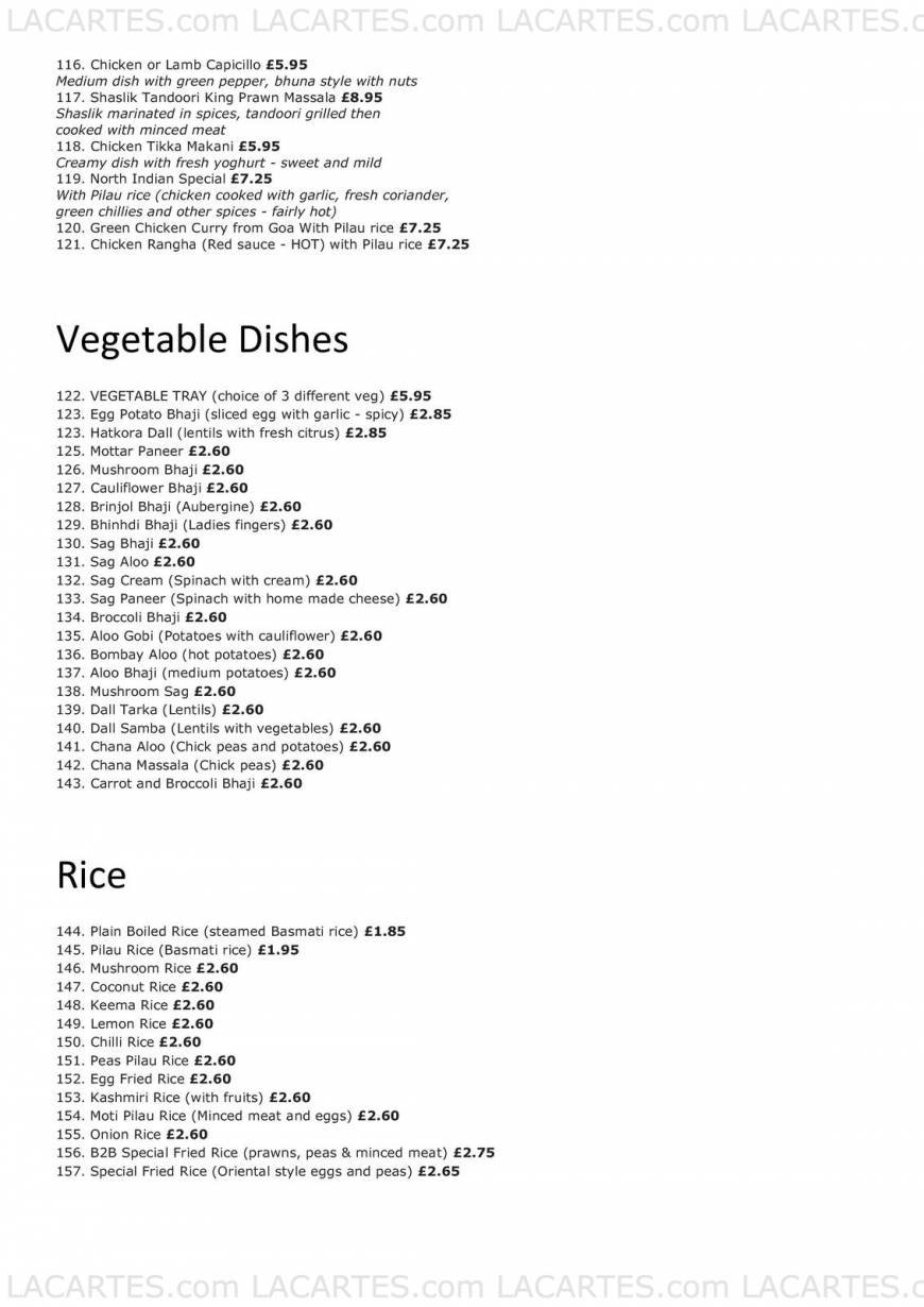  Pricelists of Bombay 2 Bromley Indian Restaurant 78 College Road - Photo 7 of 8