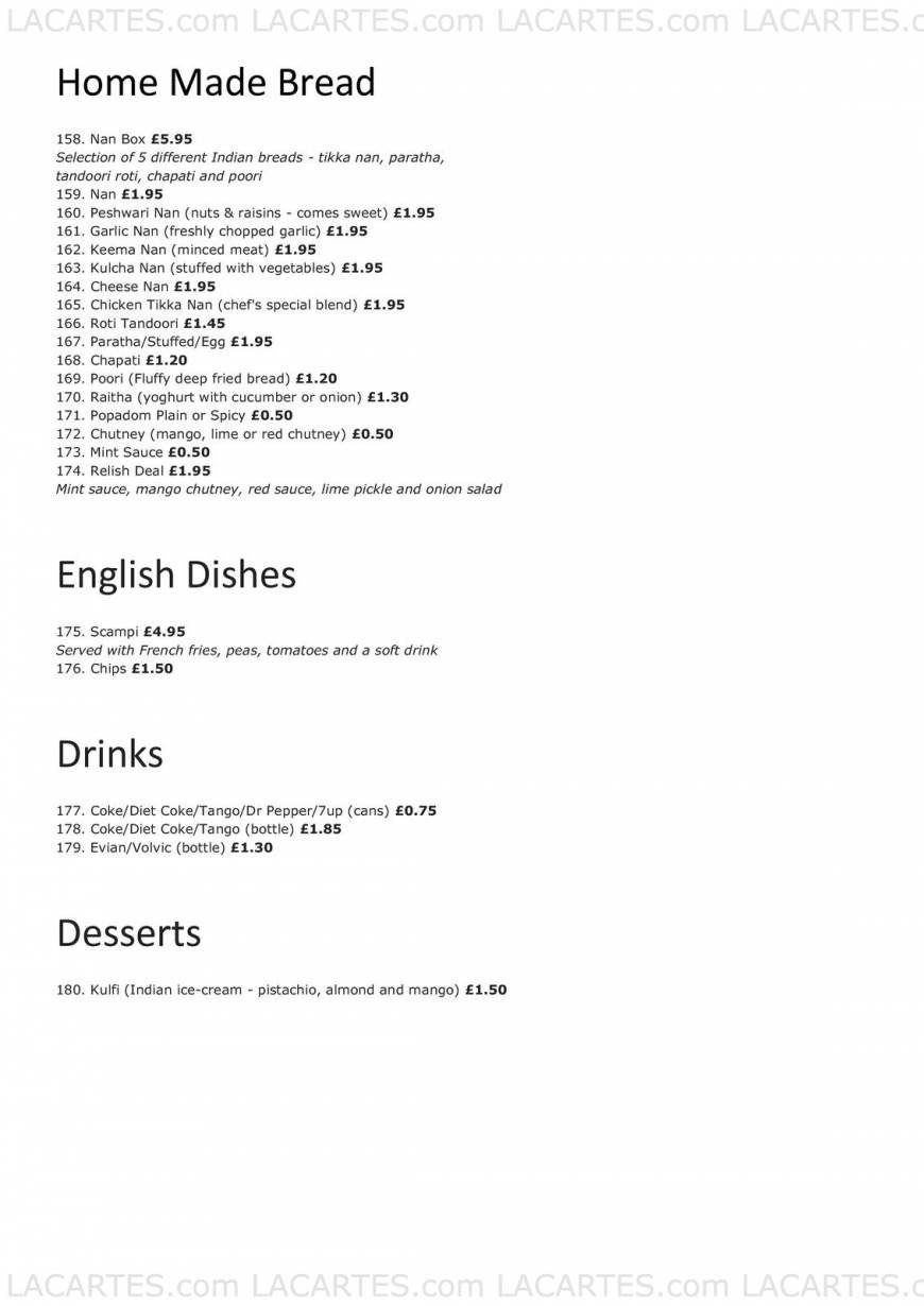  Pricelists of Bombay 2 Bromley Indian Restaurant 78 College Road - Photo 8 of 8