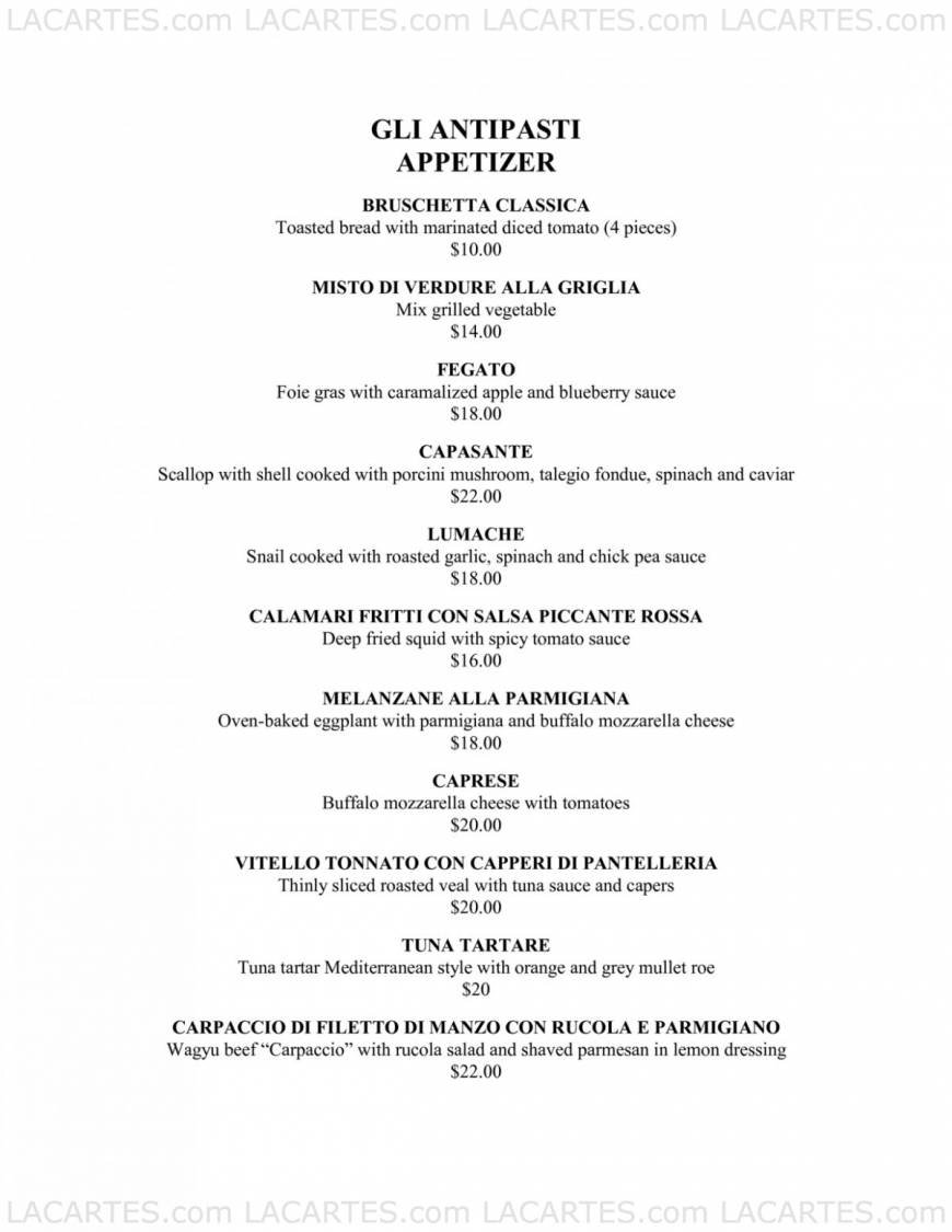  Pricelists of La Noce 491 River Valley Road  - Photo 1 of 10