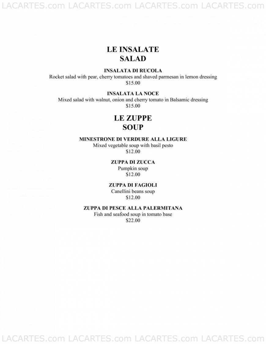  Pricelists of La Noce 491 River Valley Road  - Photo 3 of 10