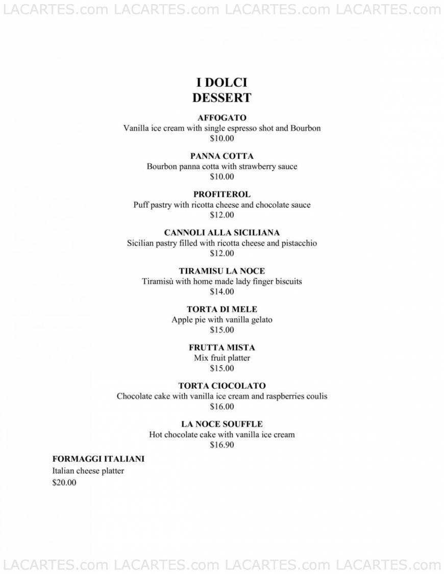  Pricelists of La Noce 491 River Valley Road  - Photo 10 of 10