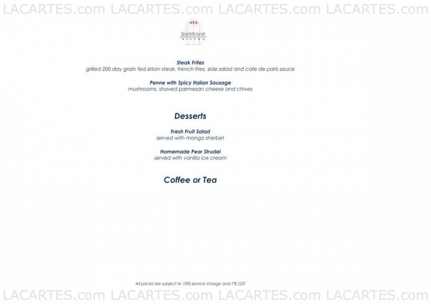  Pricelists of Warehouse Bistro 3E River Valley Road - Photo 2 of 3
