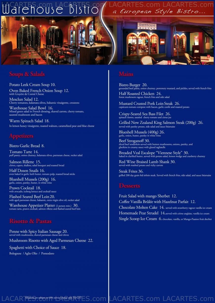  Pricelists of Warehouse Bistro 3E River Valley Road - Photo 3 of 3