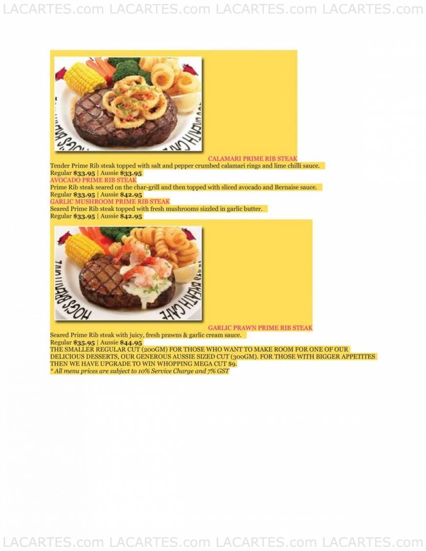  Pricelists of Hog's Breath Cafe Chijmes, 30 Victoria Street - Photo 2 of 13