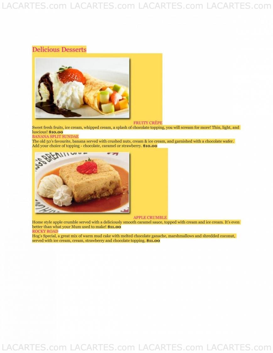  Pricelists of Hog's Breath Cafe Chijmes, 30 Victoria Street - Photo 5 of 13