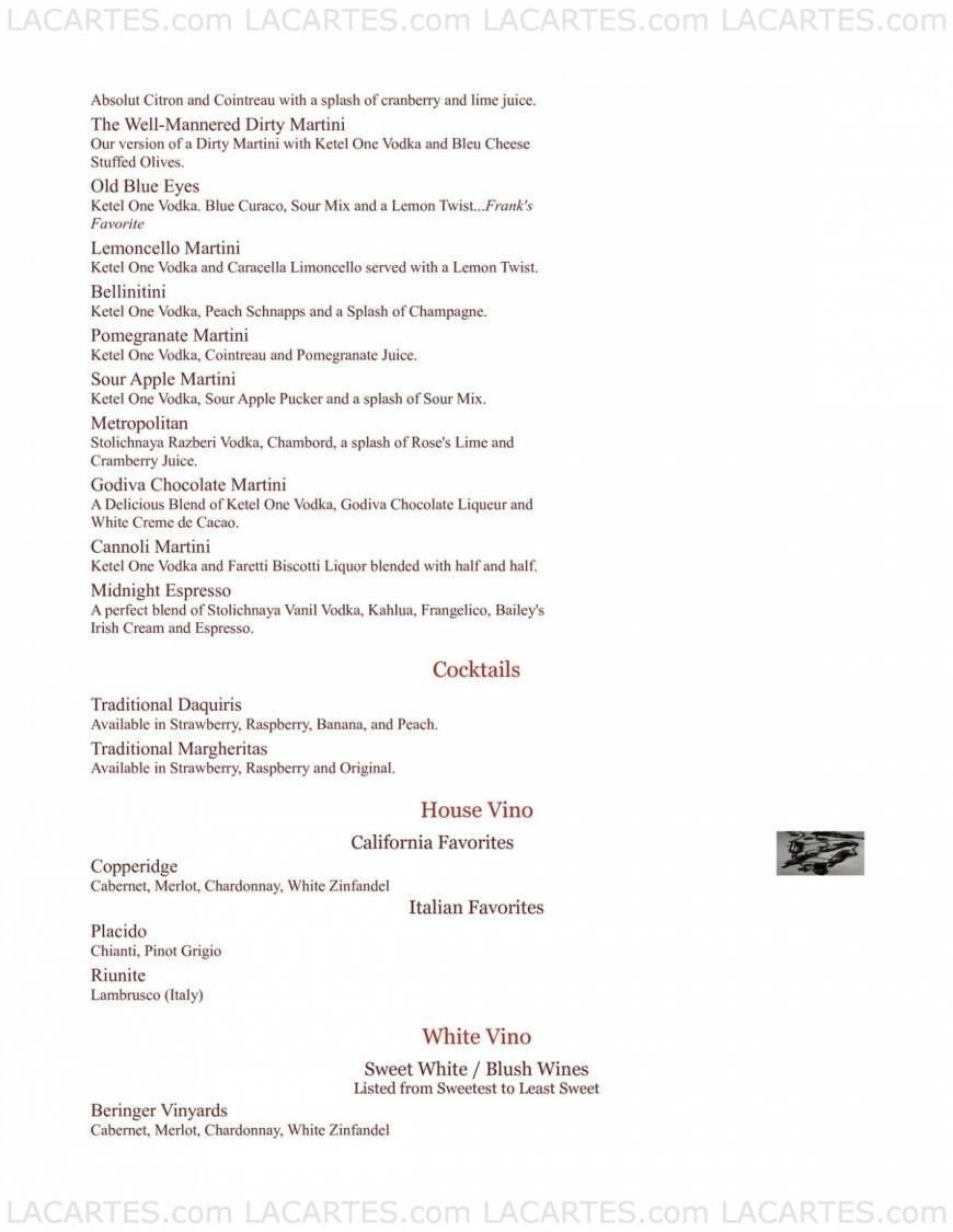  Pricelists of Delmonico's Italian Steakhouse 2950 Erie Blvd East - Photo 4 of 7
