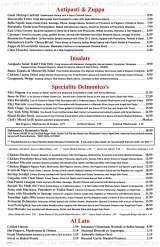 Menus & Prices, Delmonico's Italian Steakhouse, Syracuse
