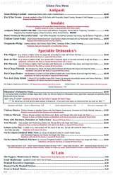 Menus & Prices, Delmonico's Italian Steakhouse, Syracuse