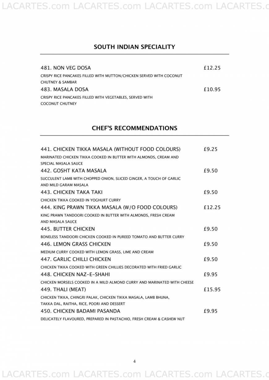  Pricelists of Cafe Naz Cambridge 45/ 47 Castle Street  - Photo 4 of 8