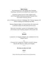 Menus & Prices, Magpies Restaurant with Rooms, Horncastle