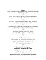 Menus & Prices, Magpies Restaurant with Rooms, Horncastle