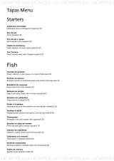 Menus & Prices, El Patio Tapas Bar & Restaurant, Bromley