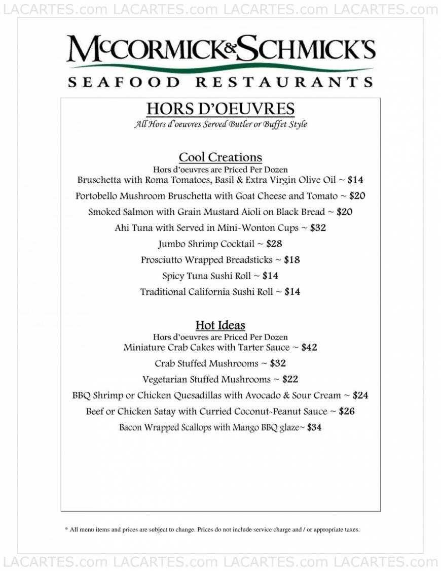  Pricelists of McCormick & Schmick's Seafood Restaurant - Chicago, IL (Wacker) One E. Wacker Dr. - Photo 7 of 18