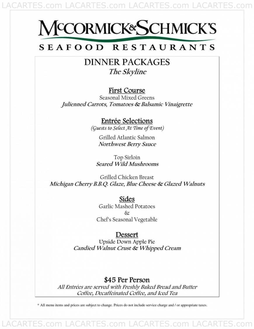  Pricelists of McCormick & Schmick's Seafood Restaurant - Chicago, IL (Wacker) One E. Wacker Dr. - Photo 6 of 18