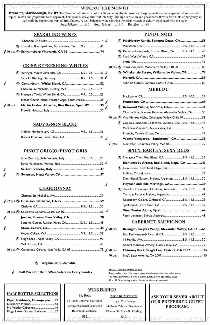  Pricelists of McCormick & Schmick's Seafood Restaurant - Bethesda, MD 7401 Woodmont Ave. - Photo 9 of 9