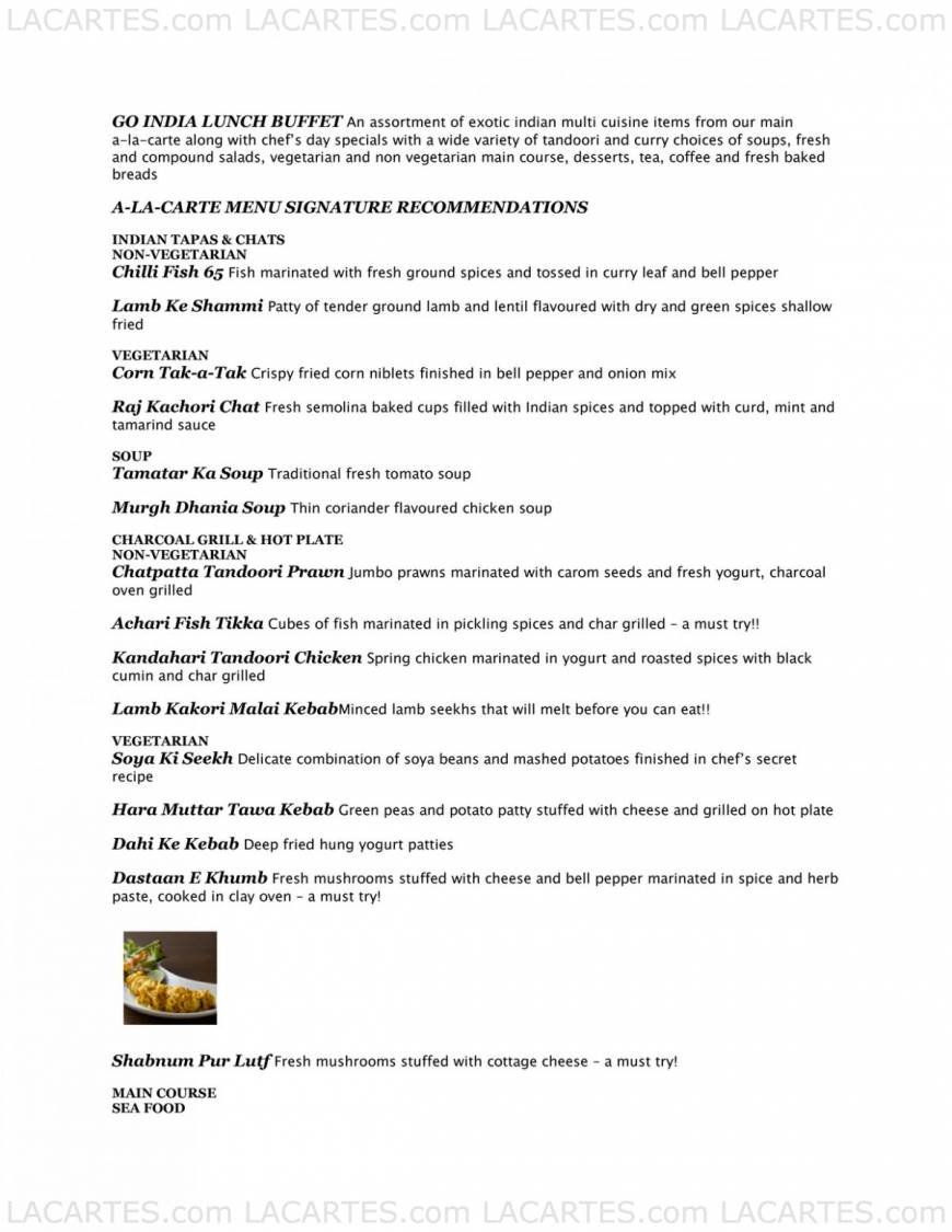  Pricelists of Go India Clarke Quay 3A River Valley Road - Photo 1 of 3