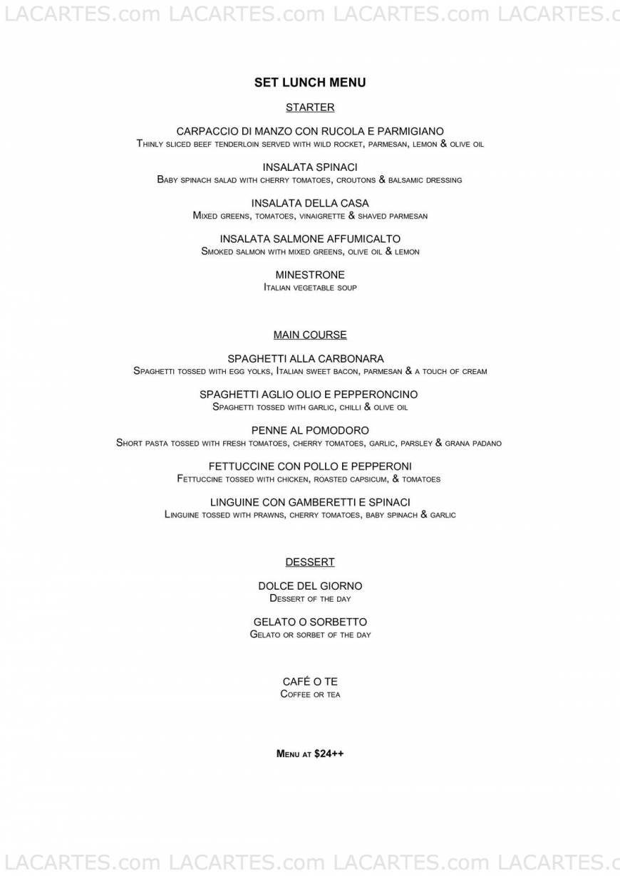  Pricelists of Da Paolo Ristorante at Holland Vilalge 44 Jalan Merah Saga #01-56 - Photo 1 of 6