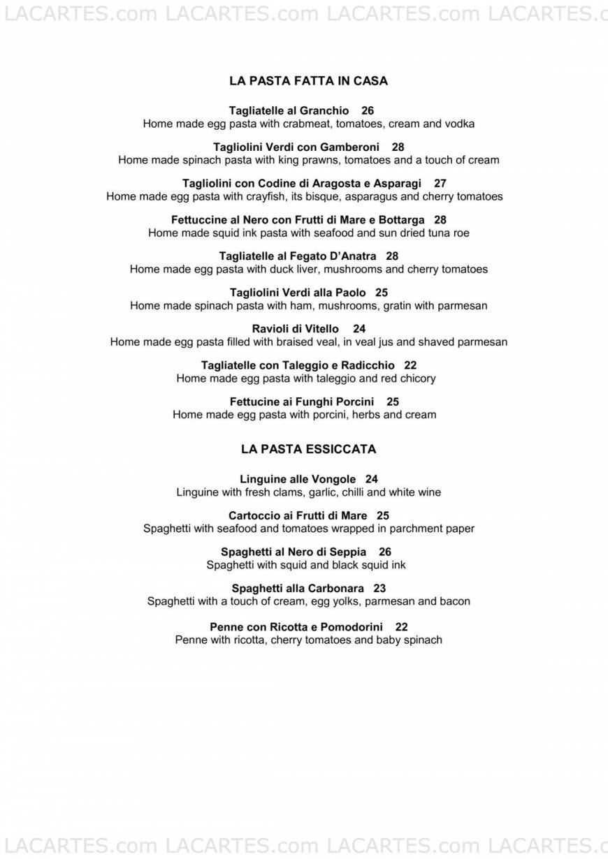  Pricelists of Da Paolo Ristorante at Holland Vilalge 44 Jalan Merah Saga #01-56 - Photo 4 of 6