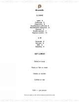 Menus & Prices, Da Paolo Ristorante at Club Street, Singapore