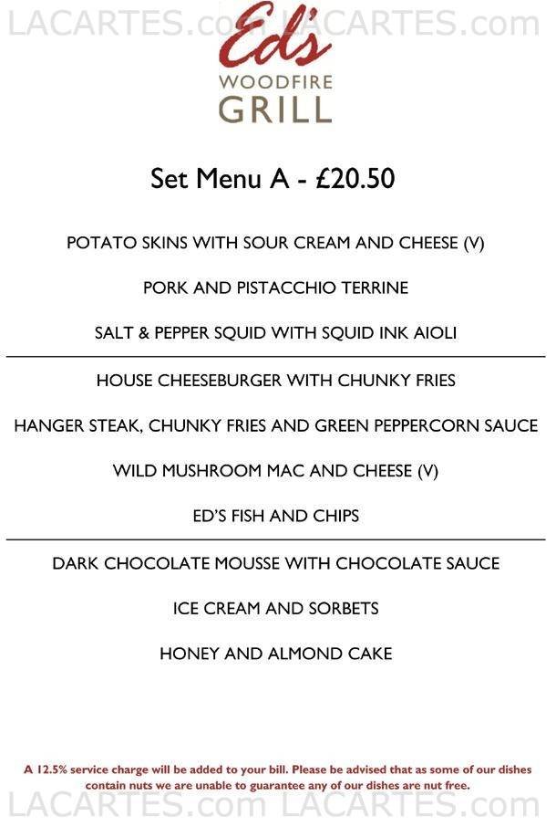 Pricelists of Ed's Woodfire Grill Restaurant 41 East Street - Photo 5 of 5