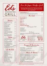 Menus & Prices, Ed's Woodfire Grill Restaurant, Bromley