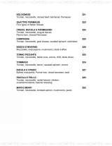 Menus & Prices, Da Paolo Pizza Bar, Singapore