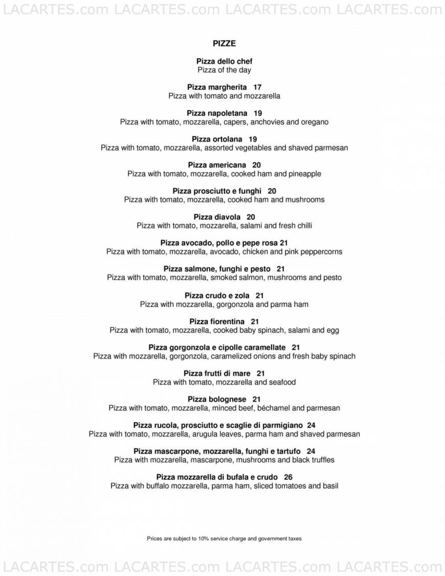  Pricelists of Da Paolo Bistro Bar 3 Rochester Park - Photo 2 of 3