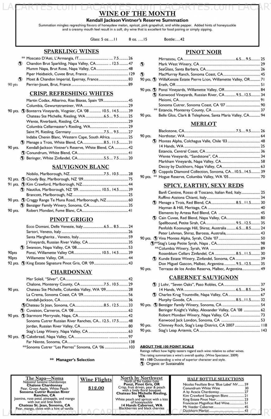  Pricelists of McCormick & Schmick's Seafood Restaurant - Reston, VA 11920 Democracy Drive - Photo 6 of 8