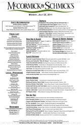 Menus & Prices, McCormick & Schmick's Seafood Restaurant - Bellevue, WA, Bellevue