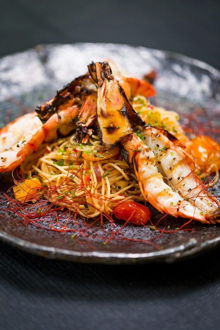 Angel Hair Pasta With King Tiger Prawns, Smoked Sea Urchin Butter, Ebi Sakura & Vine Tomatoes Cotton Dinner & Tapas Menu of Cotton 902 East Coast Parkway, #01-26 - Photo 5 of 10 Angel Hair Pasta With King Tiger Prawns, Smoked Sea Urchin Butter, Ebi Sakura & Vine Tomatoes Cotton Dinner & Tapas Menu of Cotton 902 East Coast Parkway, #01-26 - Photo 5 of 10