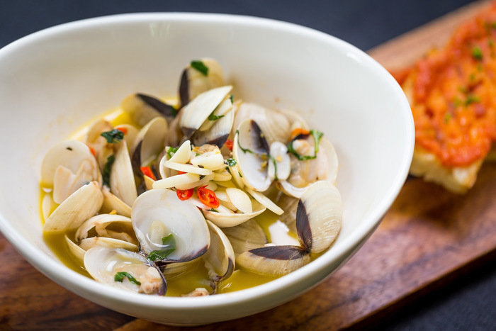 Vongole In The Pot - Fresh Basil, Garlic White Wine, Tomato Salsa<br />
With Toasted Baguette Cotton Dinner & Tapas Menu of Cotton 902 East Coast Parkway, #01-26 - Photo 4 of 10 Vongole In The Pot - Fresh Basil, Garlic White Wine, Tomato Salsa<br />
With Toasted Baguette Cotton Dinner & Tapas Menu of Cotton 902 East Coast Parkway, #01-26 - Photo 4 of 10
