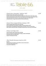 Menus & Prices, Table 66 Restaurant, Singapore