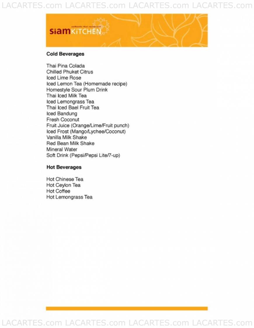  Pricelists of Siam Kitchen NEX 23 Serangoon Central - Photo 7 of 7