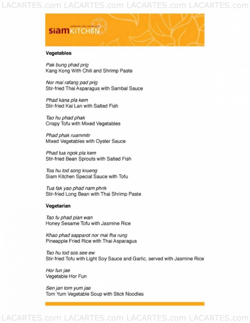  Pricelists of Siam Kitchen @  Parco Bugis Junction 200 Victoria Street - Photo 6 of 8