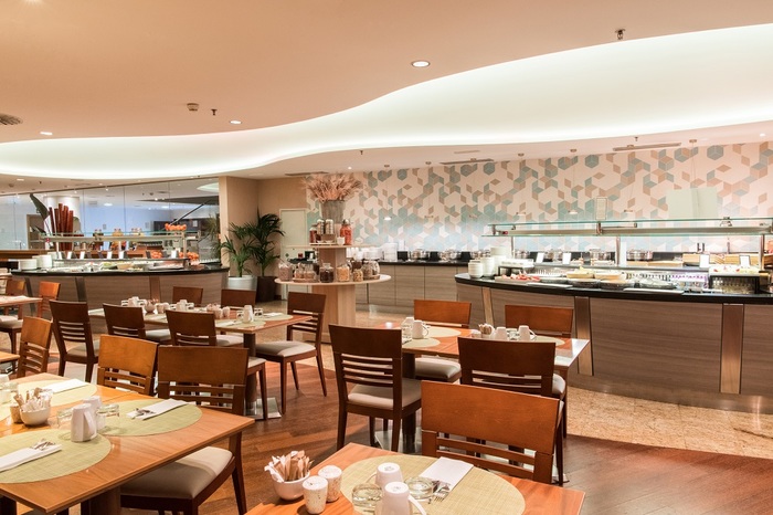 Breakfast Restaurant at Hilton Diagonal Mar Barcelona Hilton Diagonal Mar Barcelona of Hilton Diagonal Mar Barcelona Passeig del Taulat 262-264 - Photo 23 of 33
