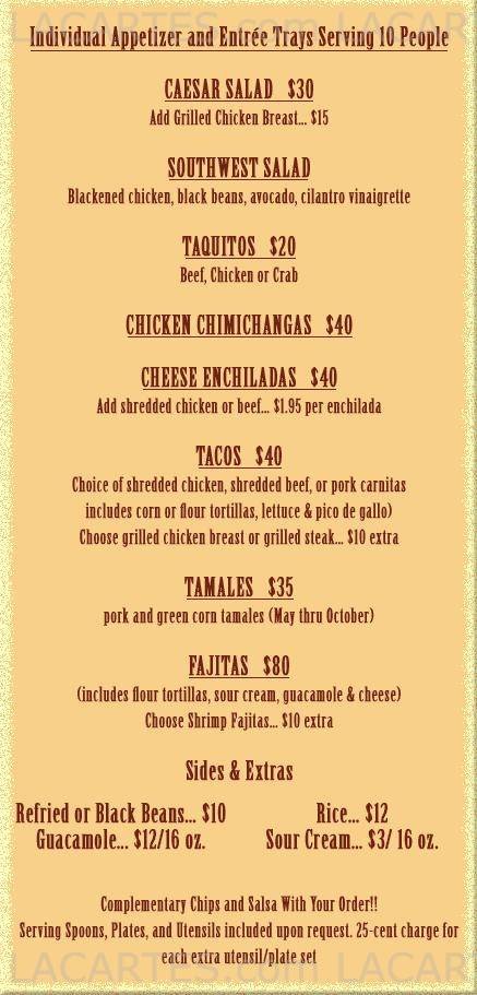  Pricelists of El Cholo Mexican Restaurant - Irvine 5465 Alton Pkwy - Photo 7 of 7