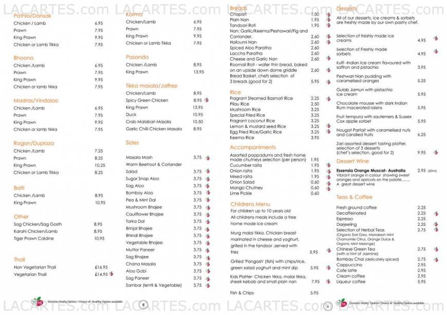  Pricelists of Zari  Bar & Restaurant 214 Ifield Drive, Ifield - Photo 7 of 10