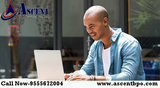 Happy man writing text on laptop in a modern coffee shop. Happy african student surfing the web on laptop with wifi free connection. Smiling guy in casual studying on laptop sitting outdoor the cafe., Data Entry Projects, Data entry Work Provider, Data entry Outsourcing, Noida
