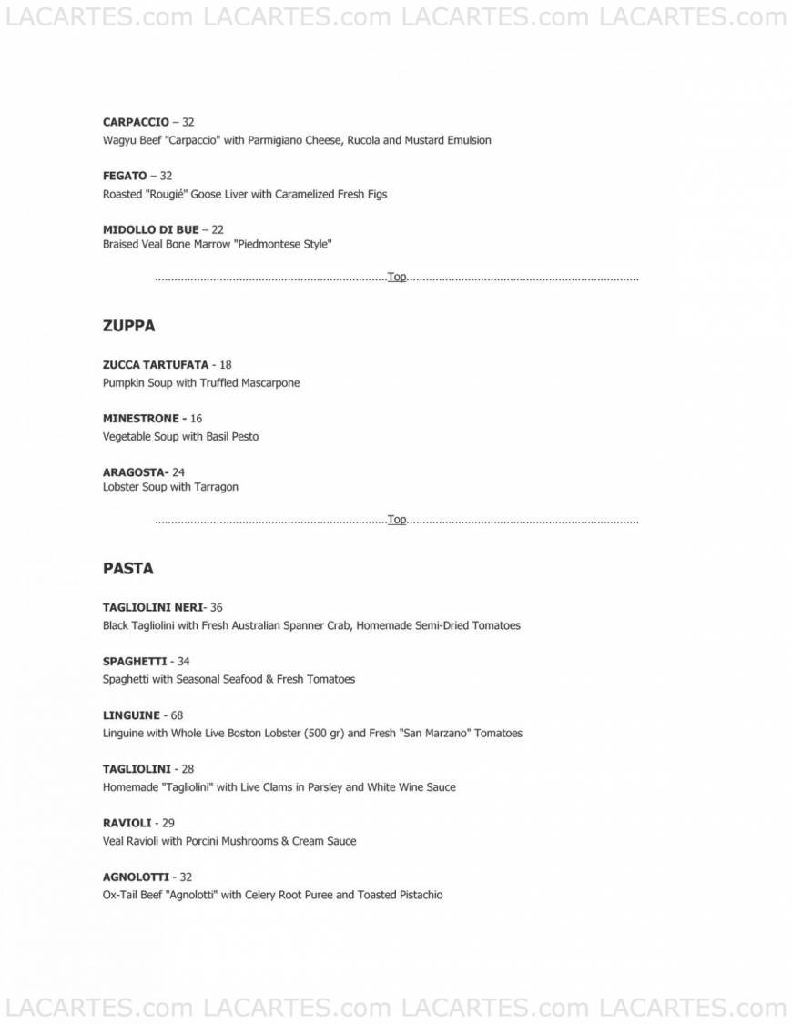  Pricelists of Garibaldi Italian Restaurant & Bar 36 Purvis Street #01-02 - Photo 2 of 7