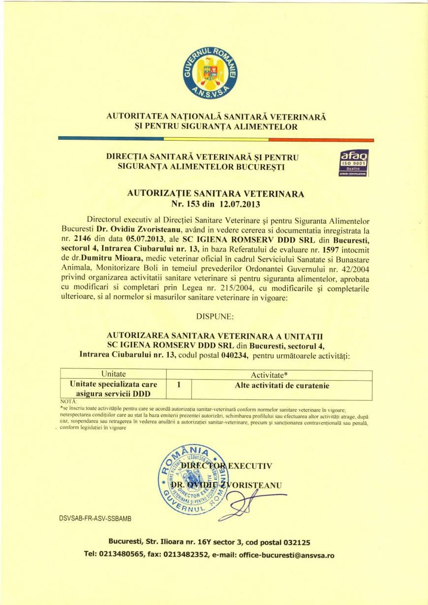  Pricelists of IGIENA ROMSERV DDD SRL INTRAREA CIUBARULUI 13 - Photo 6 of 7